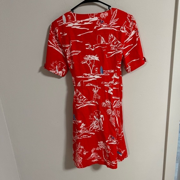 NWT TANYA TAYLOR ALDA LINEN-BLEND WRAP DRESS size 2 - Picture 11 of 12